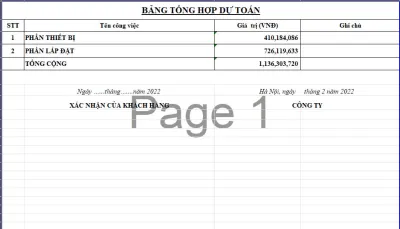 THIẾT KẾ _ THANH/QUYẾT TOÁN HỆ THỐNG HVAC CÁC CÔNG TRÌNH